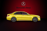 Mercedes-Benz sedan MockUp Set, a Product Mockup by PSD Market (Thumbnail 1 of 6)