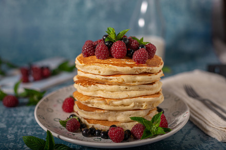 Fluffy american pancakes, a Background Photo by Stepanek Photography