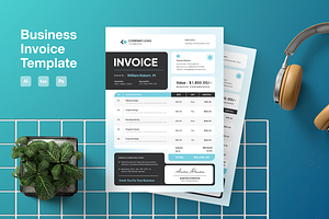 Larza Graphic Design Invoice, a Print Template by Annora Studio