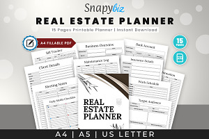 Real Estate Agent Planner Printable