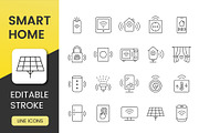 Smart Home Line Icons Pack, an Icon by Grand Design (Thumbnail 1 of 3)
