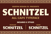 GDC Schnitzel Typeface, a Sans Serif Font by GriffinDesignCompany (Thumbnail 1 of 7)