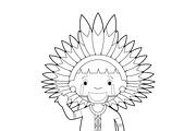 125x Kids of the World for Coloring, an Education Illustration by asantosg (Thumbnail 4 of 23)