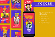 International Youth Day Canva & Inst, a Social Media Template by Attype (Thumbnail 1 of 4)