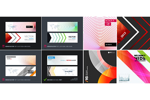 Abstract vector set of modern horizontal website banners