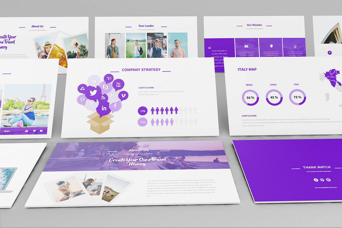 Travel Agency Powerpoint Template, a Presentation Template by Incools Stokie (Photo 6 of 10)