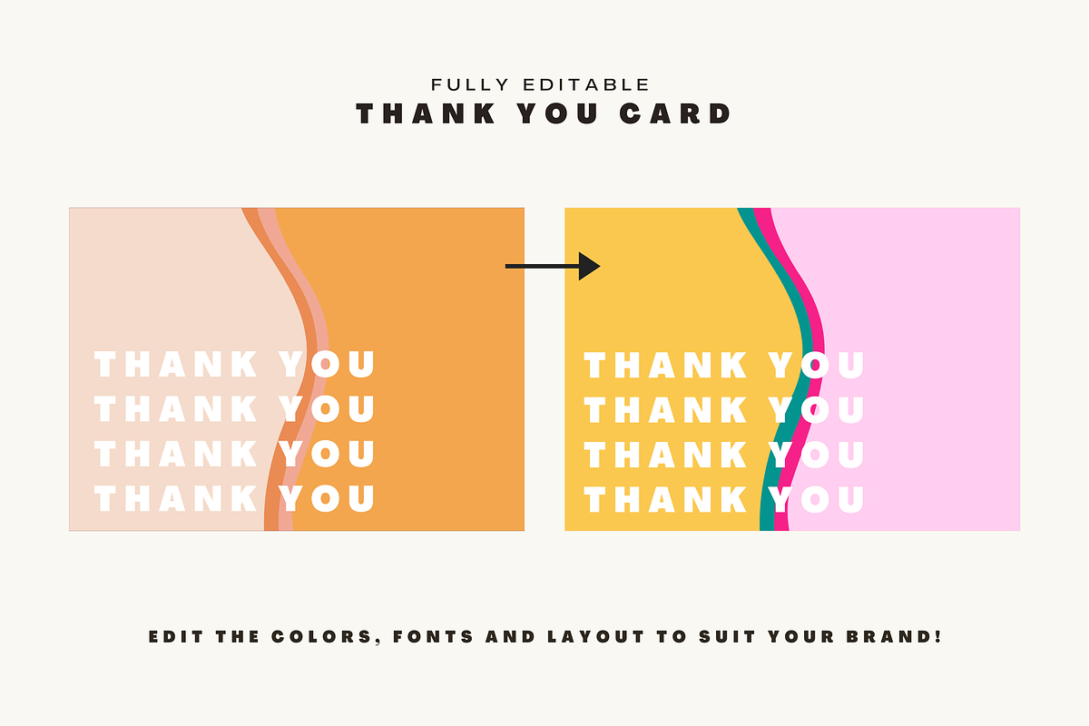 Thank You Card Canva Template, a Card Template by Hell Yeah Designs (Photo 3 of 3)