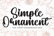 Simple Ornament | Script Font, a Handwritten Font by Scratchones (Thumbnail 1 of 8)