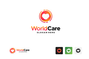 Global Care Logo Designs Vector