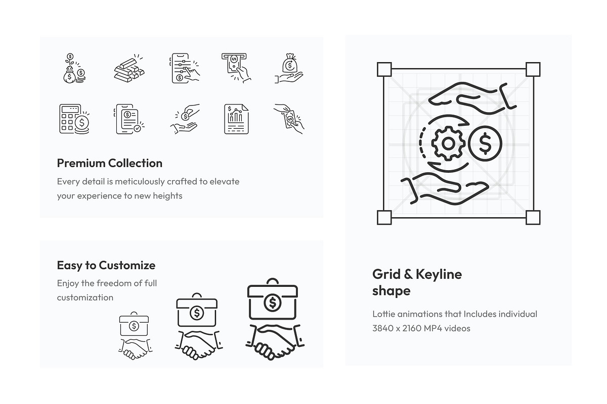 Money Animated Icon Collection, an Outline Icon by Prosymbols (Photo 3 of 4)