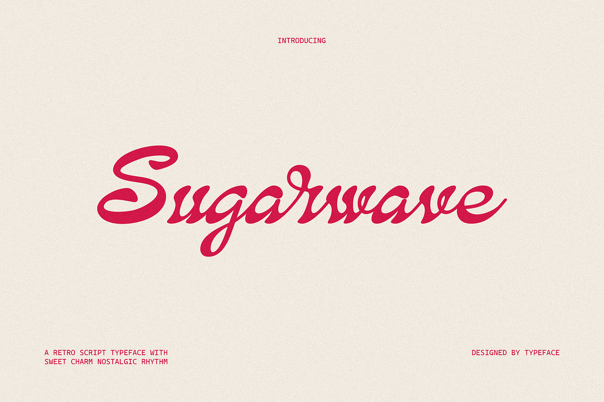 Sugarwave - Retro Script Font, a Script Font by Typeparties (Photo 3 of 9)