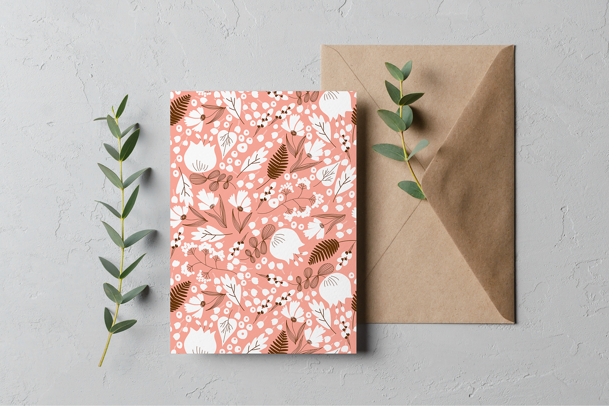 Pink Foral Pattern Set 2, a Graphic by thimori (Photo 6 of 6)