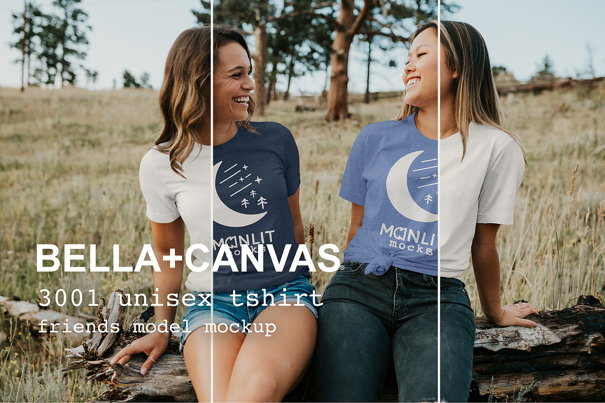 The Women's Bella Canvas 3001 Bundle, a Shirt Mockup by Moonlit Mocks (Photo 7 of 11)