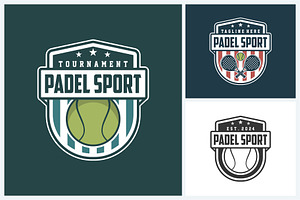 Padel logo sport design template, a Branding & Logo Template by jundio studio