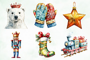 Watercolor Whimsical Christmas PNG, an Illustration by Creative Art (Thumbnail 6 of 10)