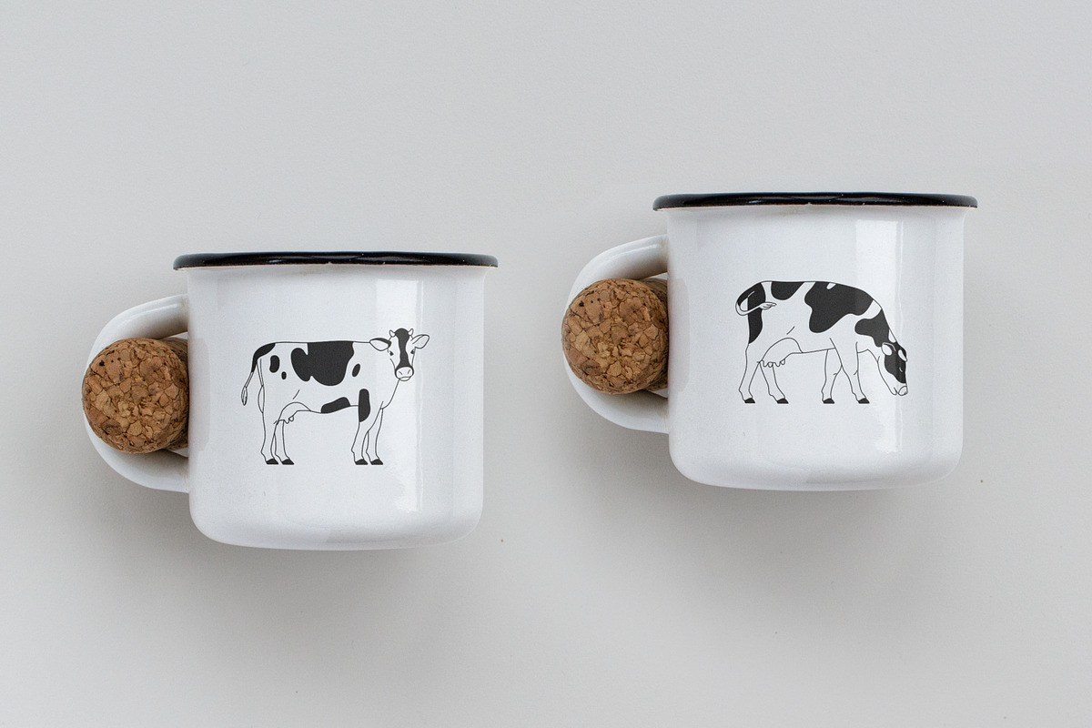 Dairy milk cows & calf, line art set, an Animal Illustration by Good Studio (Photo 6 of 7)