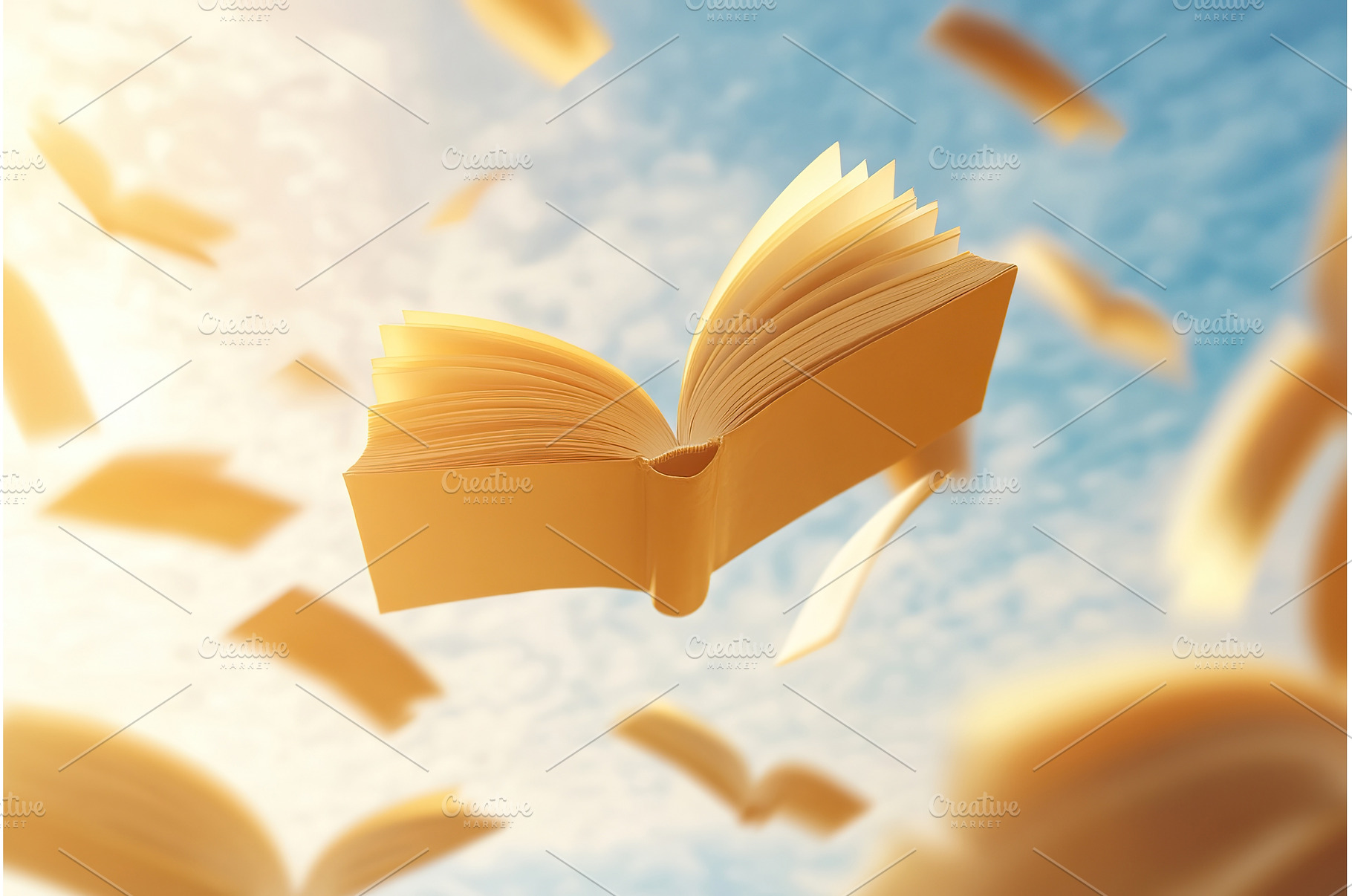 Flying book with pages in motion, a School & Education Photo by Lermont51