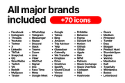 Social Media Icons Vector Pack SVG, a Solid Icon by Design Bits (Thumbnail 3 of 5)