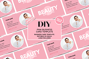 Pink Business Card Template, a Business Card Template by SunshineStudioBoutique (Thumbnail 2 of 9)