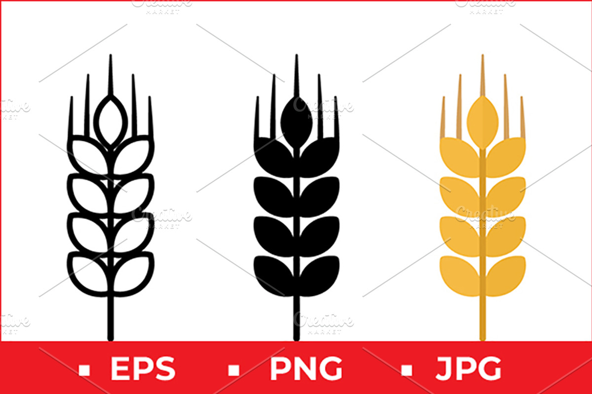 Wheat Ear Icons, a Solid Icon by Artonix (Photo 1 of 2)