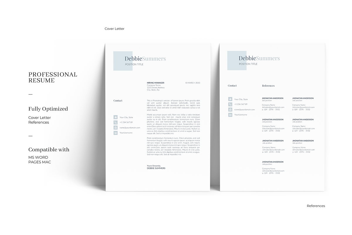 Creative Modern Resume Template, a Resume Template by GraphicFlava (Photo 4 of 8)