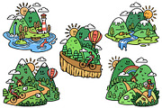 Cute mountain 10 illustrations, an Object Illustration by gunaonedesign (Thumbnail 3 of 8)