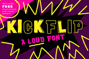 KICKFLIP handmade punk rock font, a Sans Serif Font by Jeffry Macpherson Visuals (Thumbnail 1 of 4)