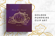 Gold Pumpkins Autumn Clip Art, an Illustration by Palette Pursuit (Thumbnail 6 of 6)