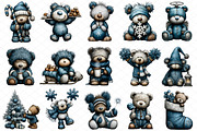 Whimsical Christmas Icy Blue Teddy B, an Illustration by cherrydesign (Thumbnail 3 of 4)