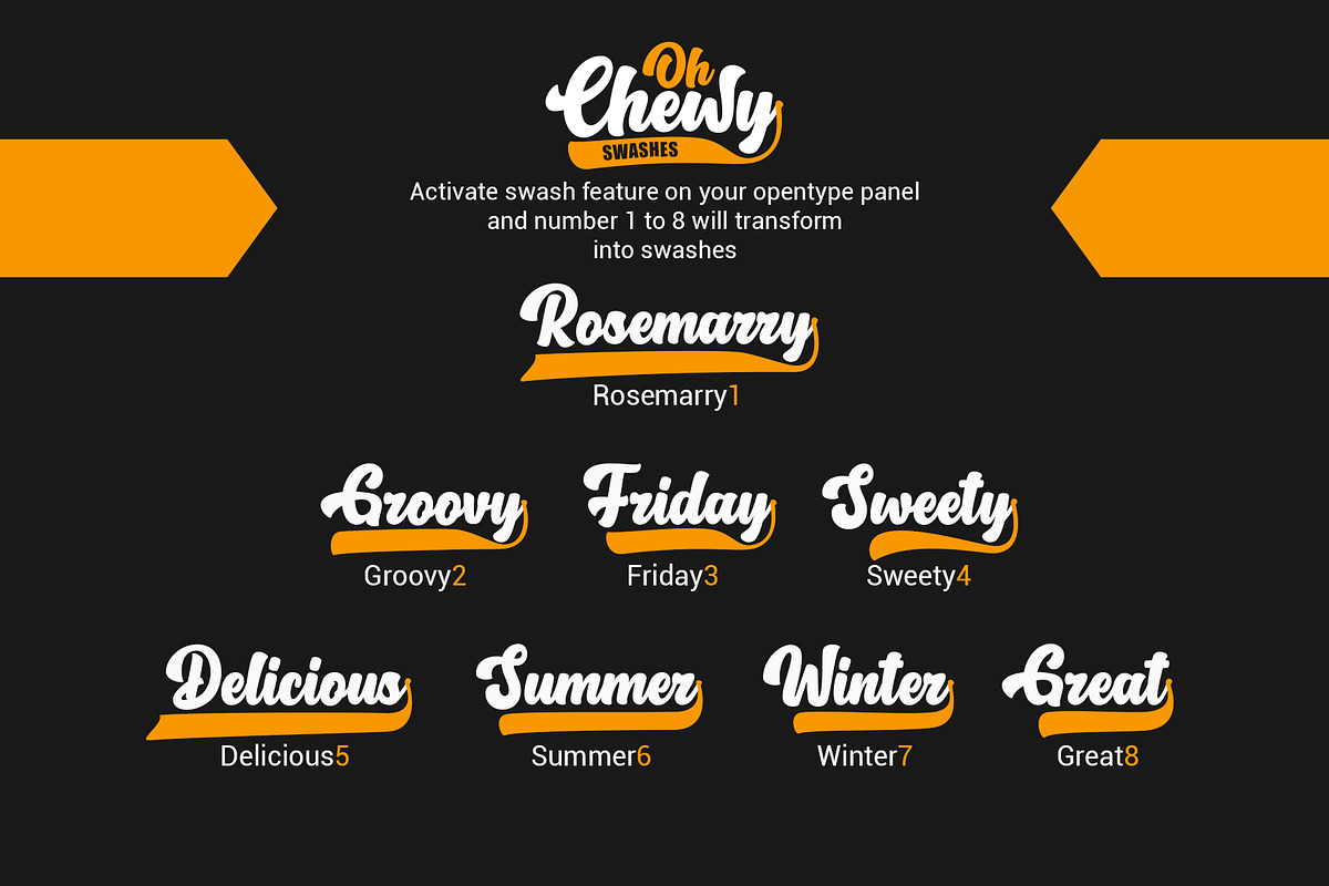 Oh Chewy - Sweet & Bold Script Font preview 5