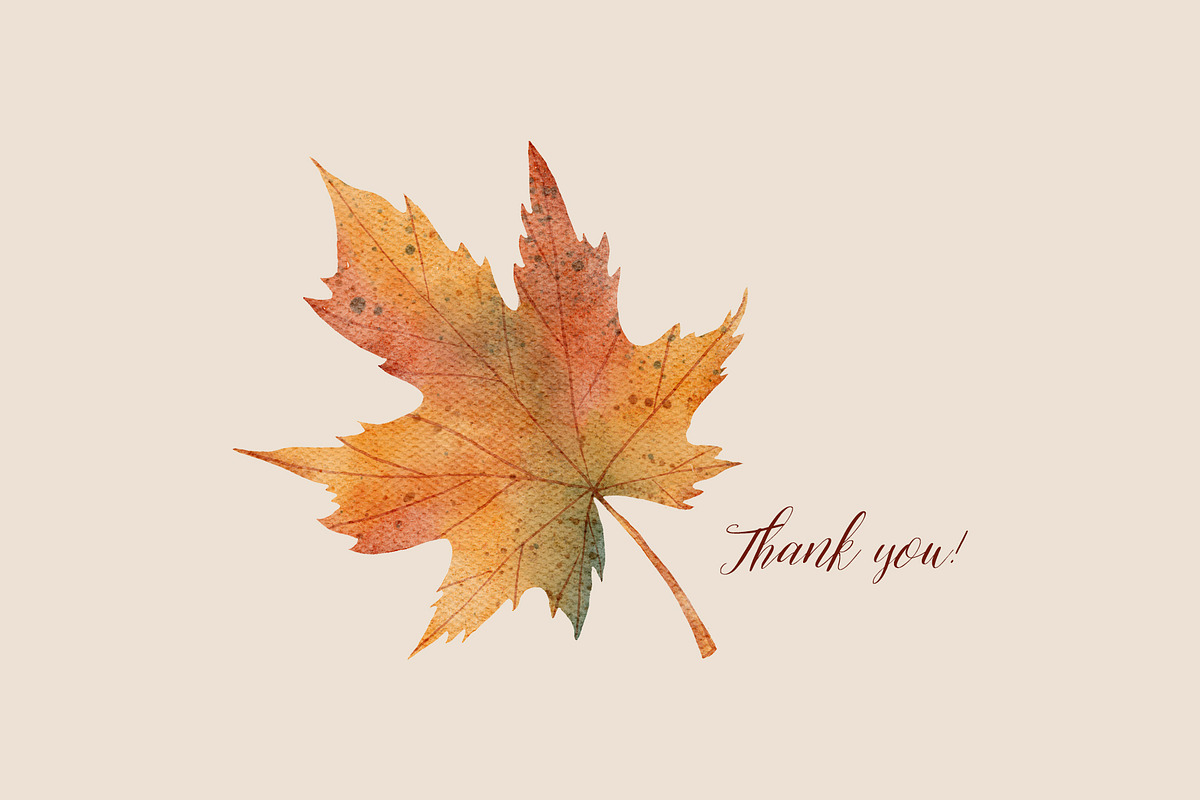 Fall Leaves | Cliparts & Pattern, a Decorative Illustration by OkPen (Photo 5 of 5)