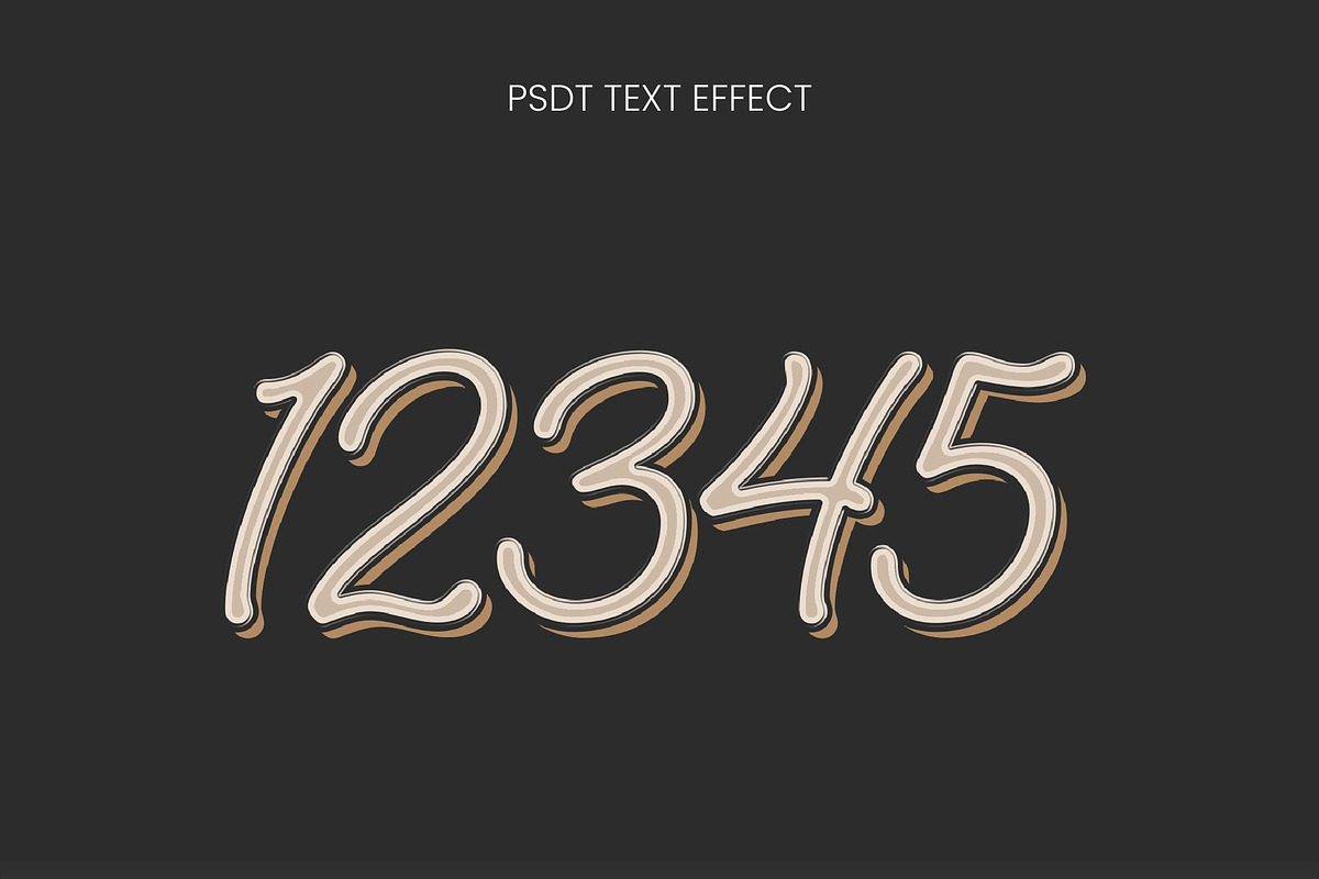 Vintage Script Shadow Text Effect, a Templates & Theme by studiogstock (Photo 2 of 2)