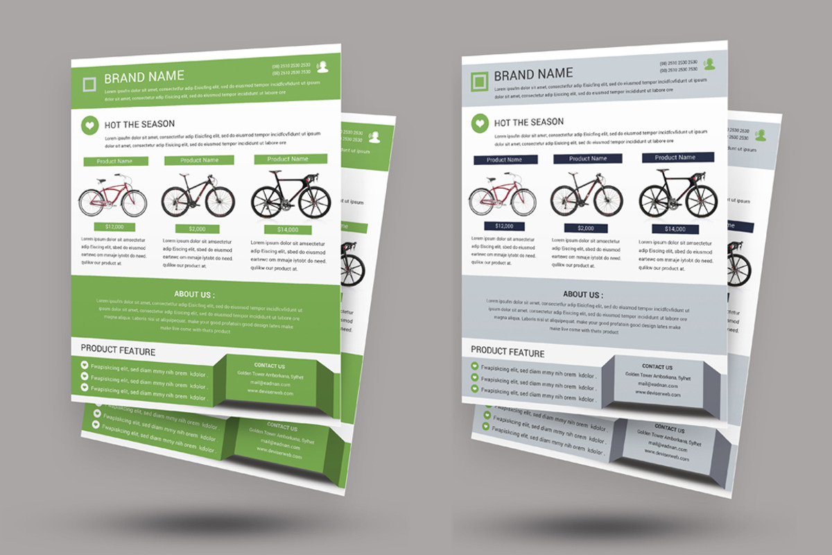 Cycle Shop Flyer Template, a Flyer Template by DeviserWeb (Photo 1 of 2)