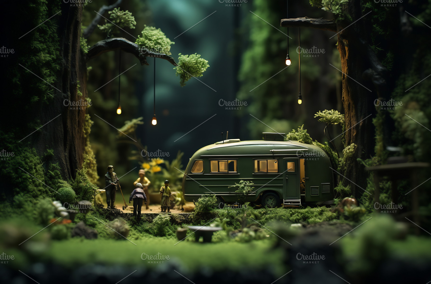 Camping in a lush green forest, a Photo by Beautiful things