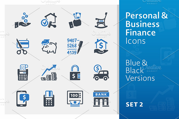 Personal Business Finance Icons 2