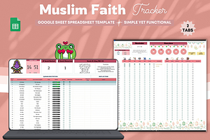 Simple Muslim Faith Tracker, a Templates & Theme by bellaROSEworkshop