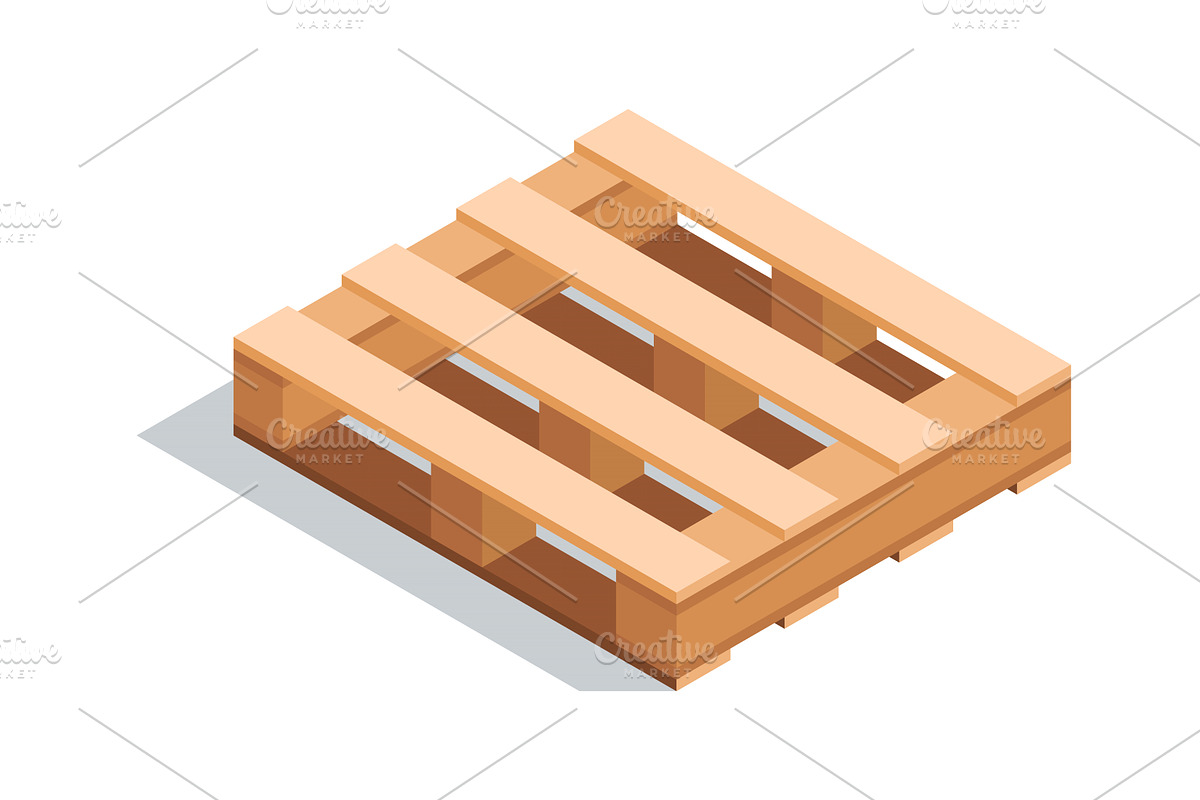 Wooden Pallet for Various Shipping, a Transportation Illustration by the8monkey