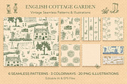 English Cottage Garden Patterns, a Pattern Graphic by Everilda (Thumbnail 1 of 9)