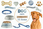 Dog care. 15 items, an Animal Illustration by Svetlana Barchan (Thumbnail 1 of 16)