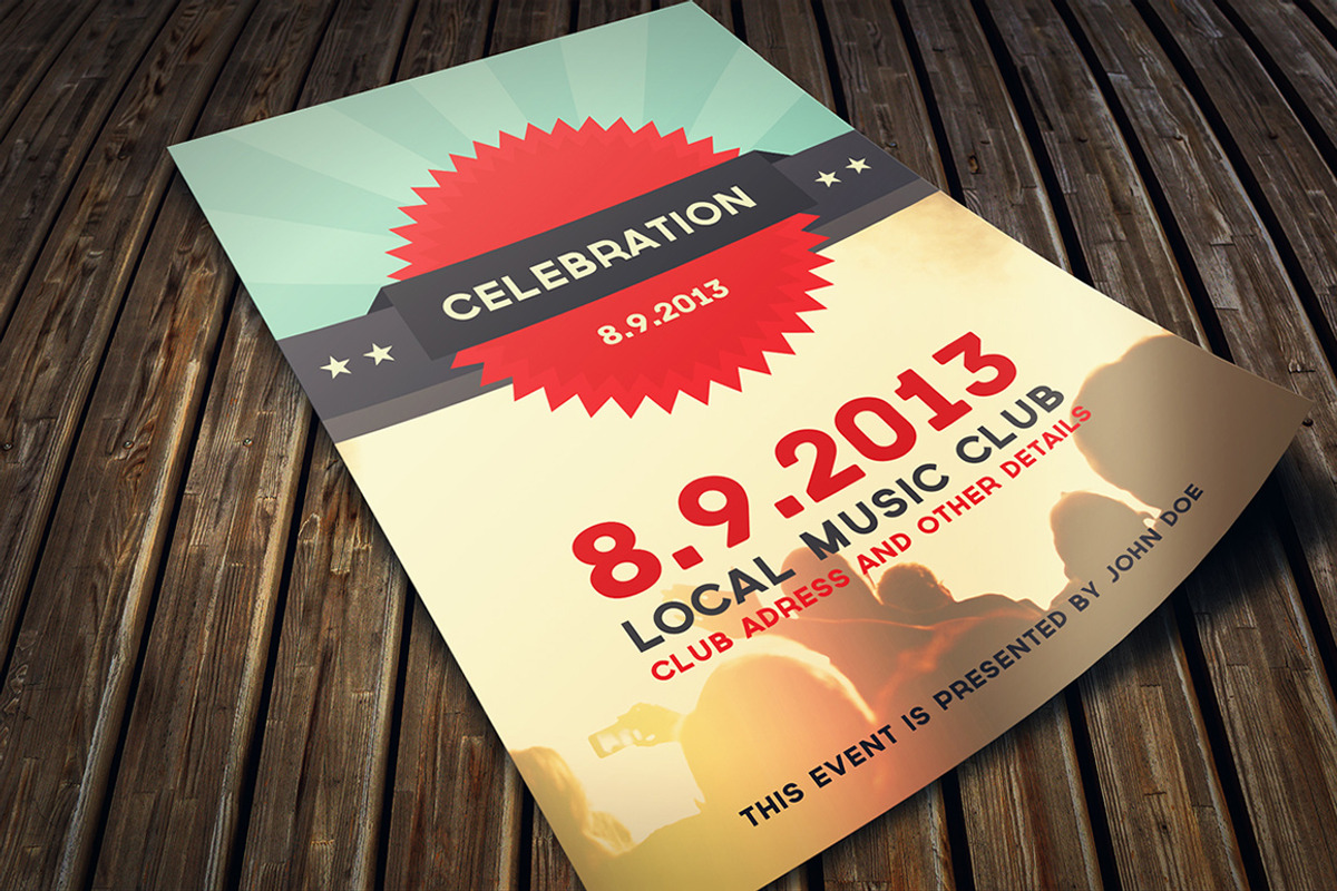Celebration Music Flyer PSD, a Flyer Template by M K GRAPHICS (Photo 1 of 2)