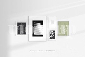 Gallery Wall Frame Mockup Set Of 5