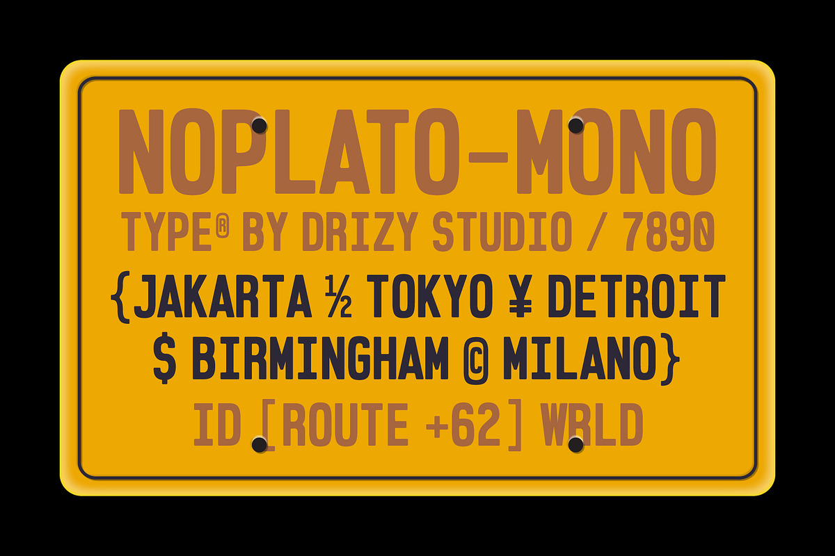 Noplato Mono - Condensed Monospaced, a Sans Serif Font by Drizy (Photo 2 of 10)