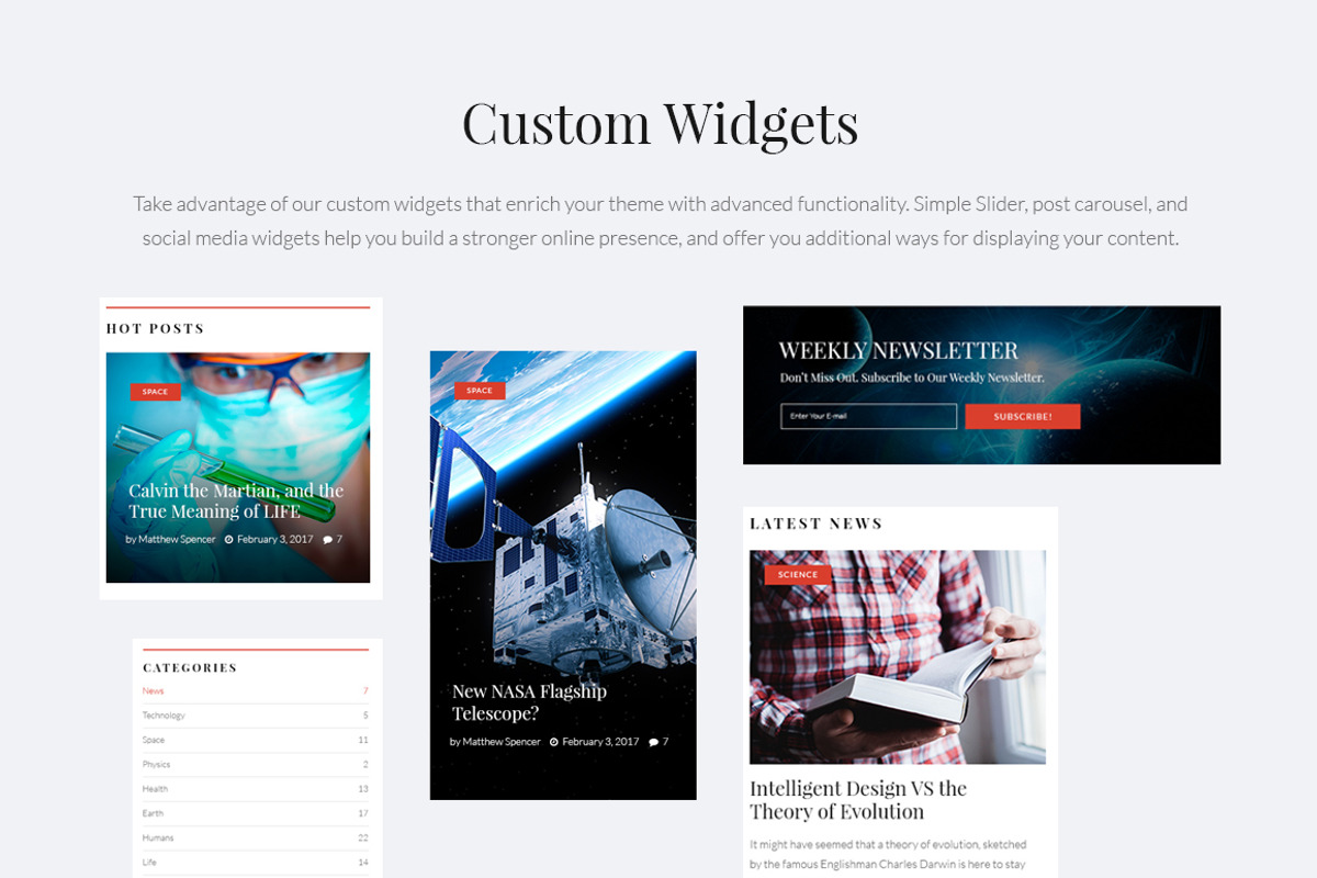 ScienceHunter - News Portal, a WordPress Template by Zemez (Photo 5 of 7)