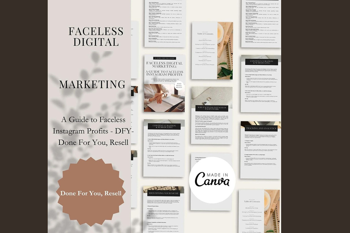 Faceless Digital Marketing: A Guide, a Marketing Template by Lynn Reese Designs (Photo 3 of 5)