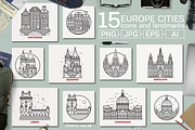 Travel Europe City Destinations, an Object Graphic by Alex Krugli (Thumbnail 3 of 6)