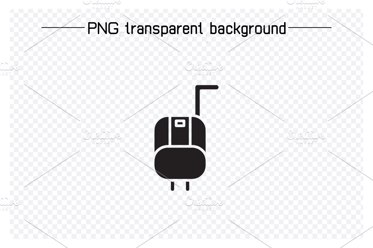 Suitcase and Travel Bag Icons, a Solid Icon by Designfour (Photo 5 of 7)