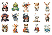 Whimsical Funny Animal Clipart Png, an Illustration by Designking (Thumbnail 2 of 5)