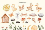 Boho nursery watercolor clipart, an Animal Illustration by Pattern + watercolor (Thumbnail 2 of 10)