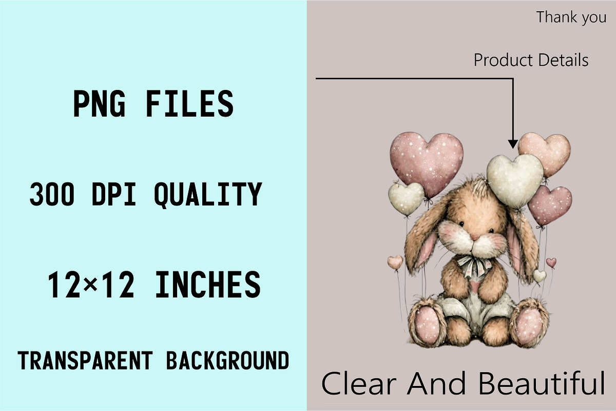 Whimsical Easter Bunny Clipart Bundl, an Illustration by SVGArt (Photo 5 of 7)