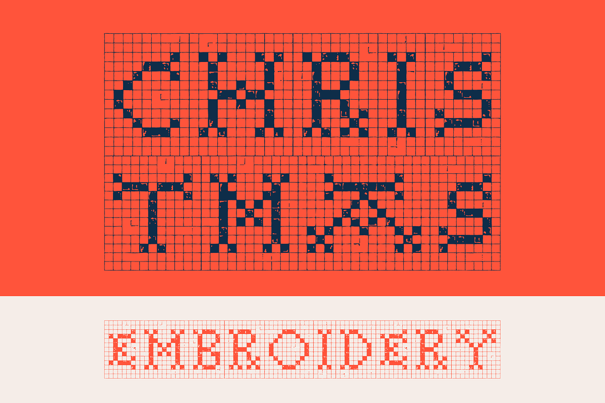 Christmas Embroidery cute font, a Slab Serif Font by kaer_shop (Photo 1 of 11)
